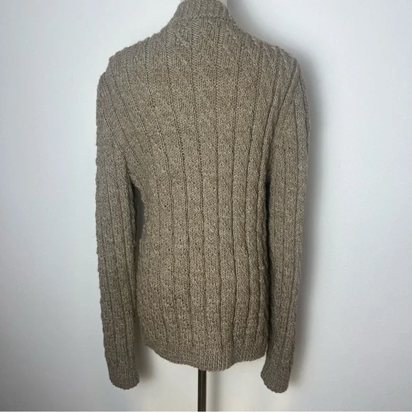 Handmade Cable Knit Button Front Cardigan - Picture 3 of 8